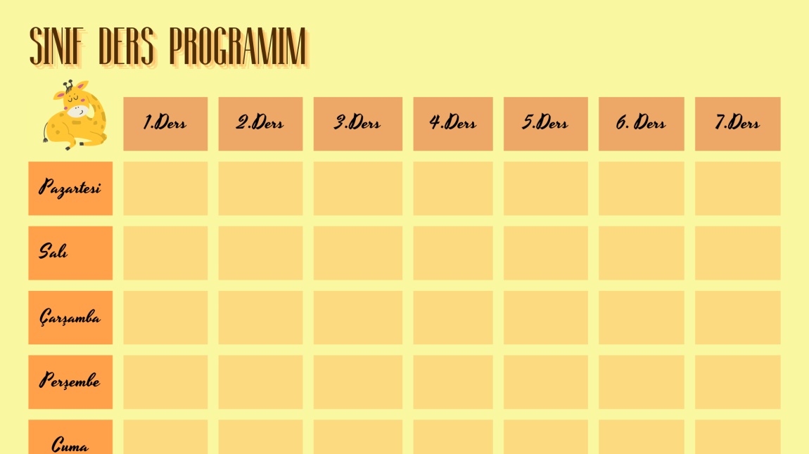 2024/2025 EĞİTİM ÖĞRETİM YILI SINIF DERS PROGRAMLARI